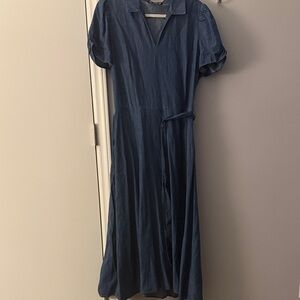 DKNY Classic Blue Midi Dress